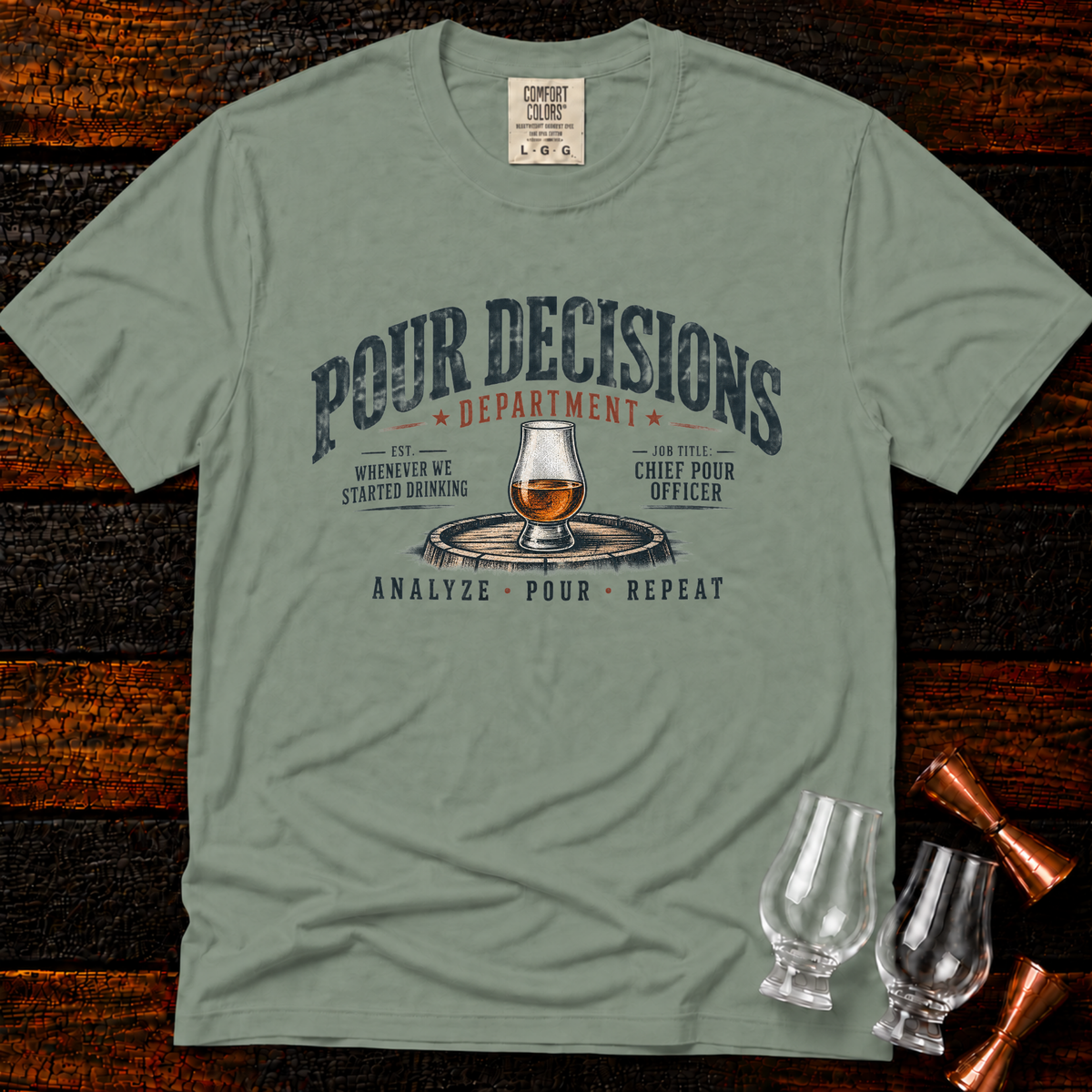 Pour Decisions Dept. Premium Tee