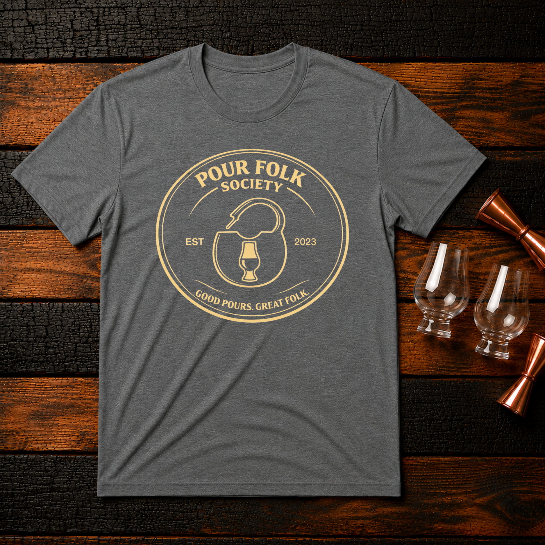 Pour Folk Society Gold T-Shirt