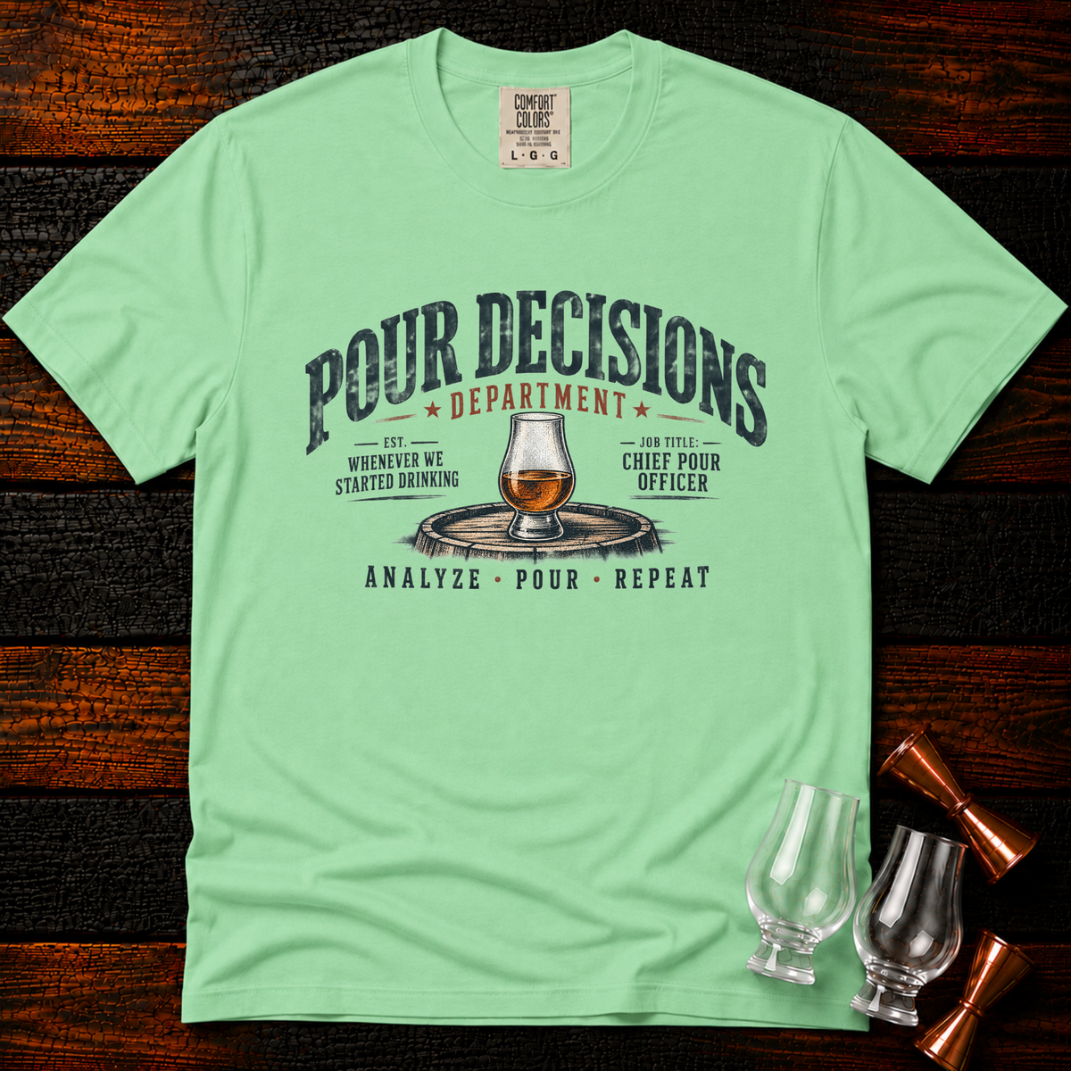 Pour Decisions Dept. Premium Tee