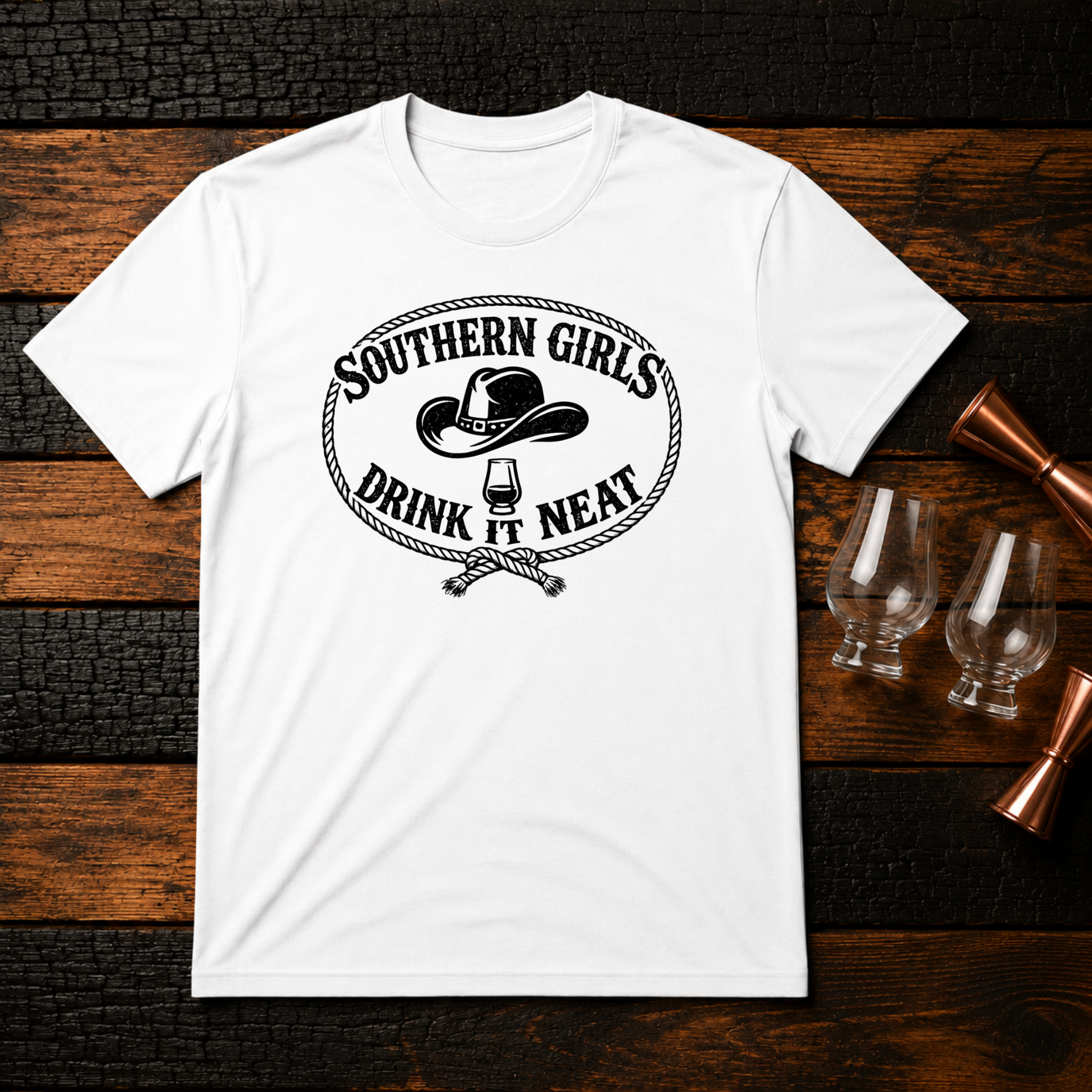 Southern Girls Drink Neat T-Shirt