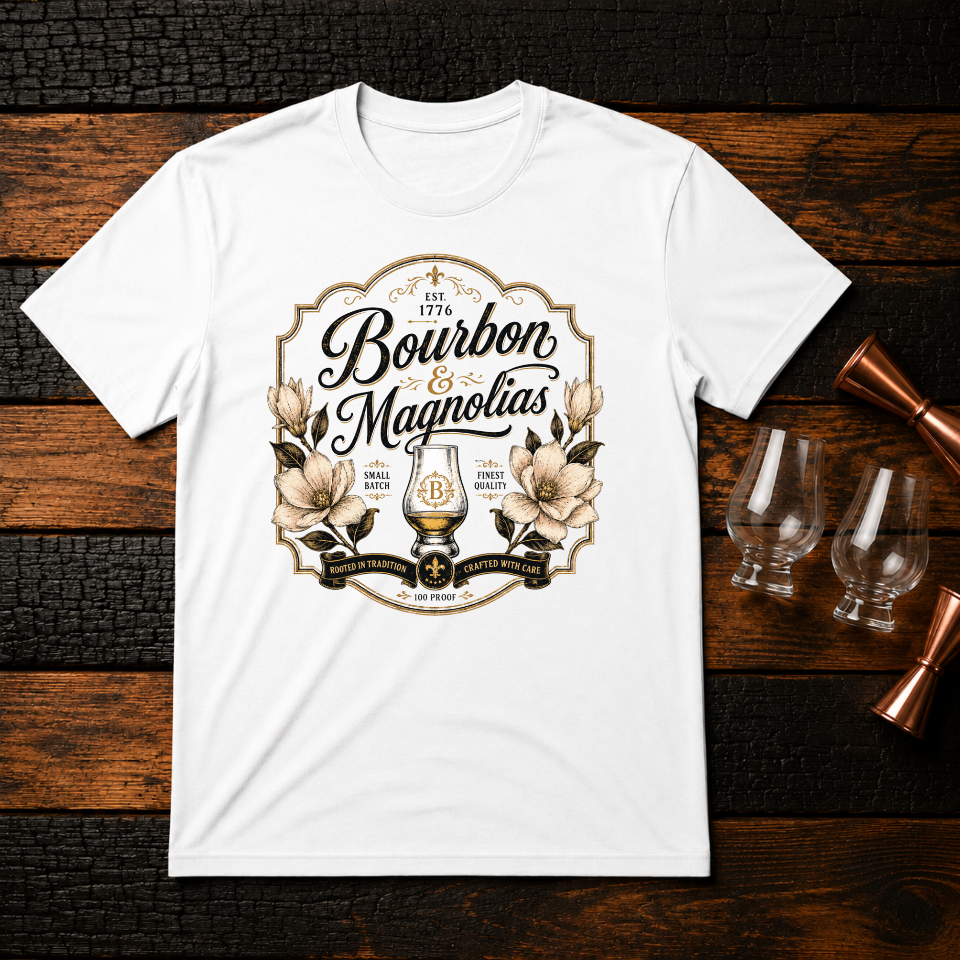 Bourbon and Magnolias T-Shirt