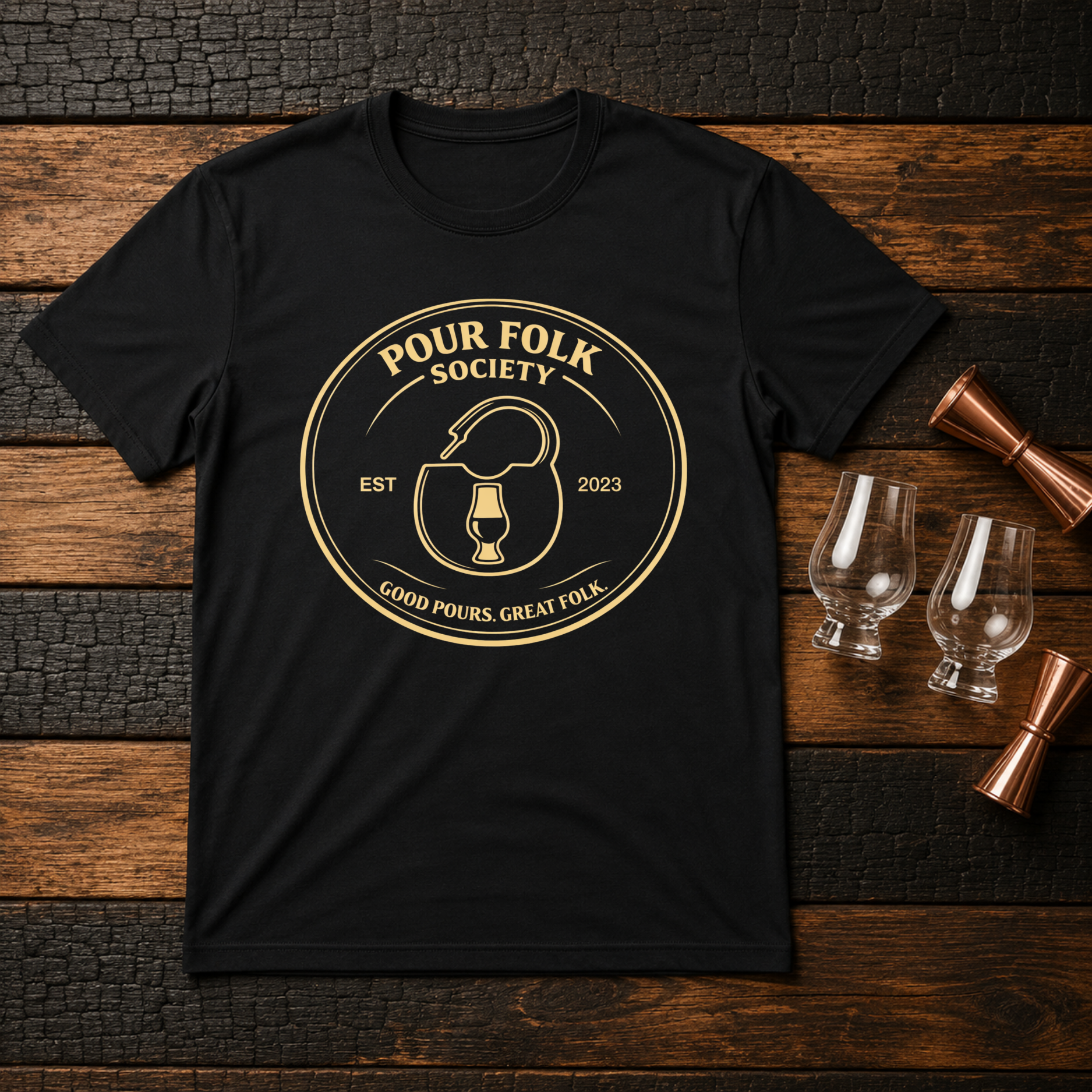 Pour Folk Society Gold T-Shirt