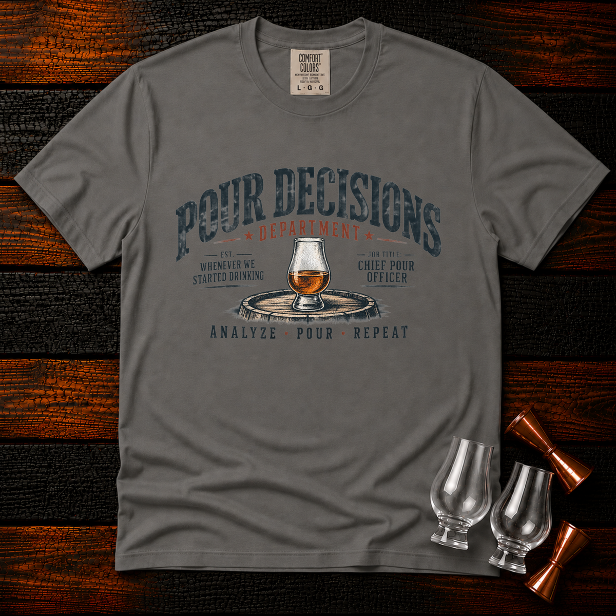 Pour Decisions Dept. Premium Tee