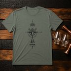 Bourbon Compass Black T-Shirt