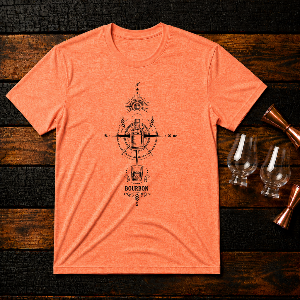 Bourbon Compass Black T-Shirt