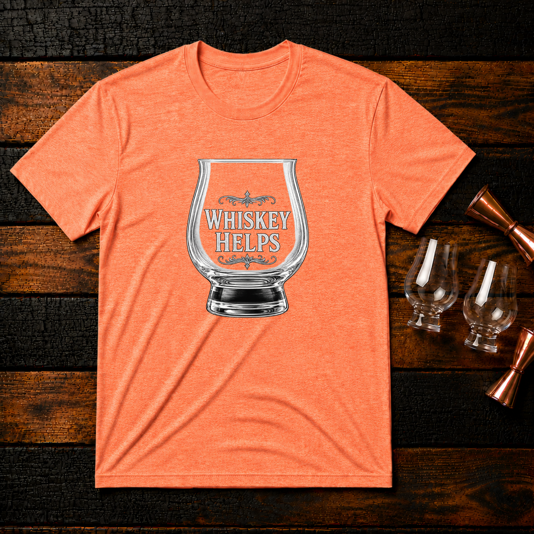 Whiskey Helps Glass T-Shirt