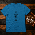 Bourbon Compass Black T-Shirt