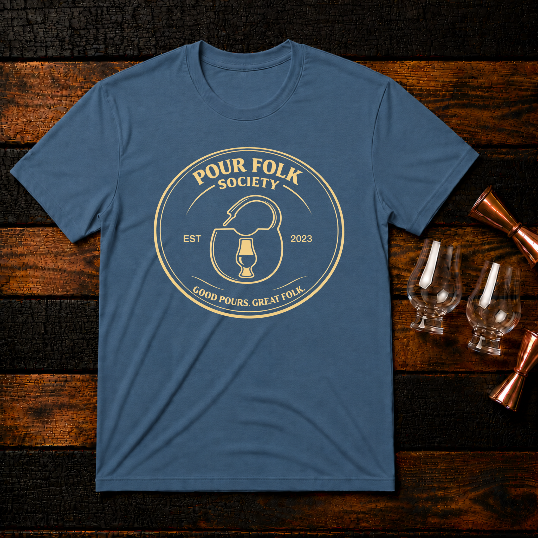 Pour Folk Society Gold T-Shirt
