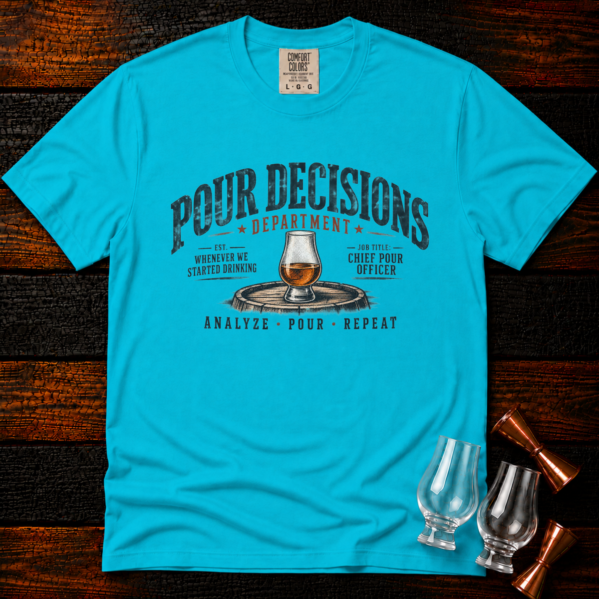 Pour Decisions Dept. Premium Tee