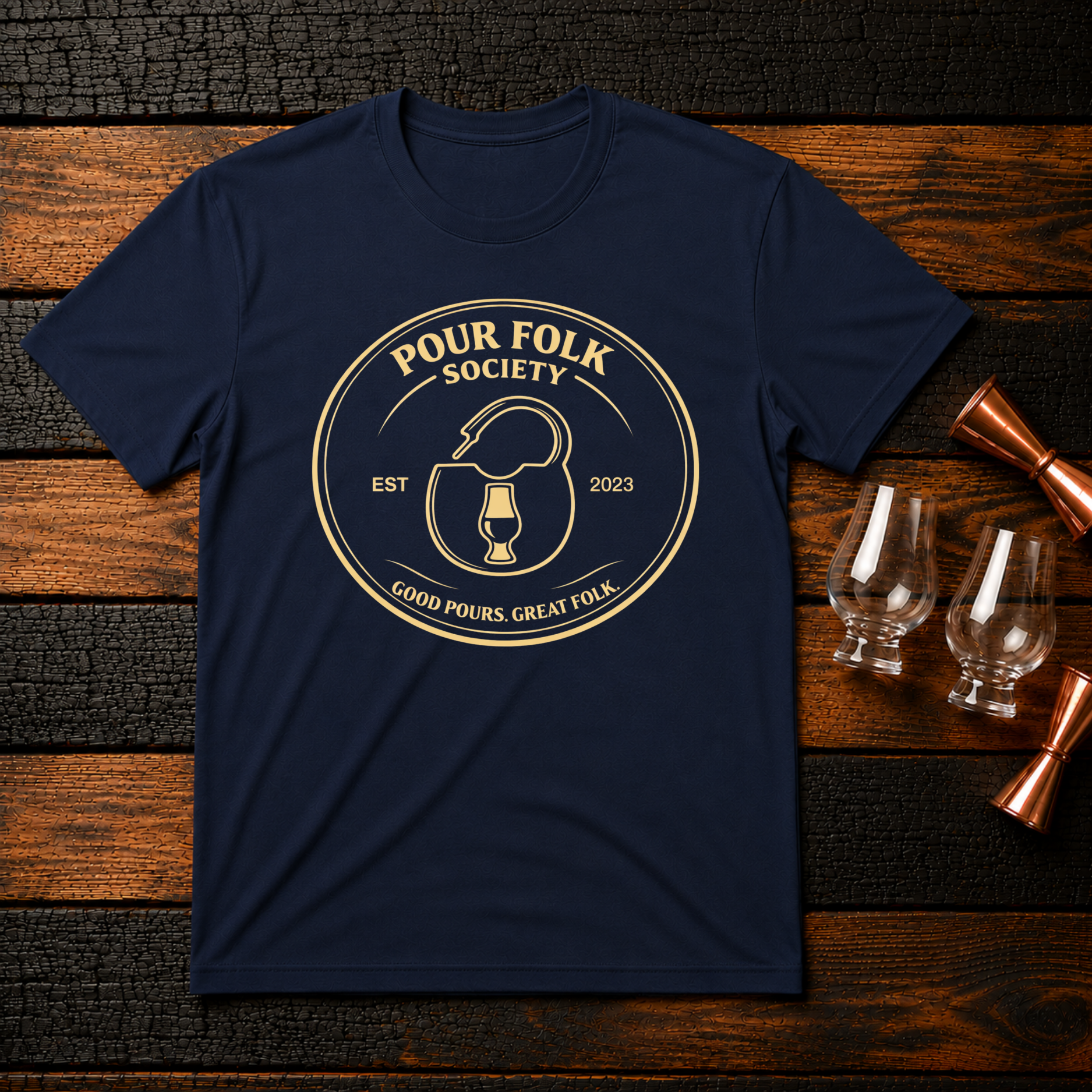 Pour Folk Society Gold T-Shirt