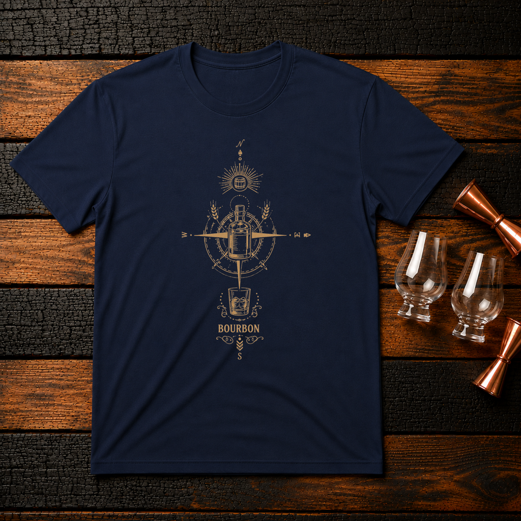 bourbon Compass Gold T-Shirt