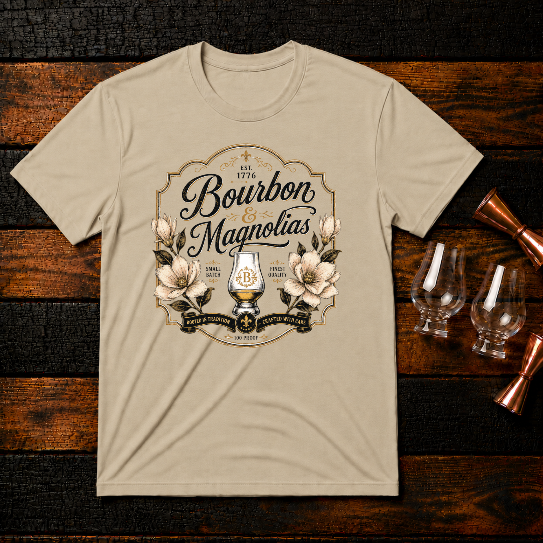 Bourbon and Magnolias T-Shirt
