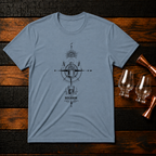 Bourbon Compass Black T-Shirt